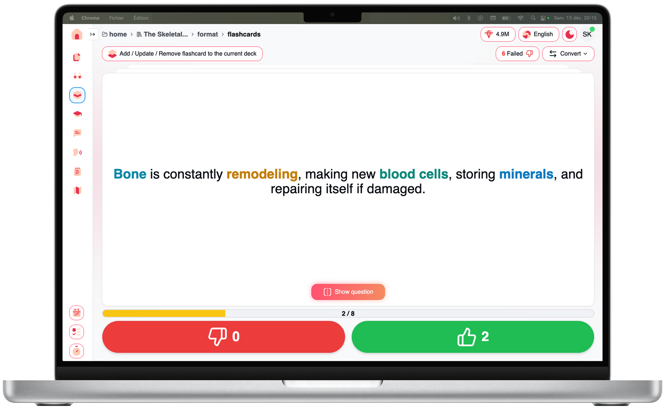 Tandral Desktop App - Flashcards Feature