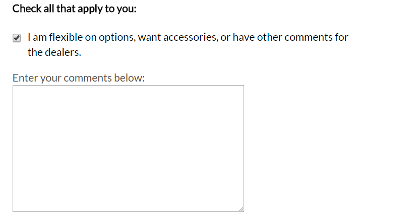Leave a Comment about Options