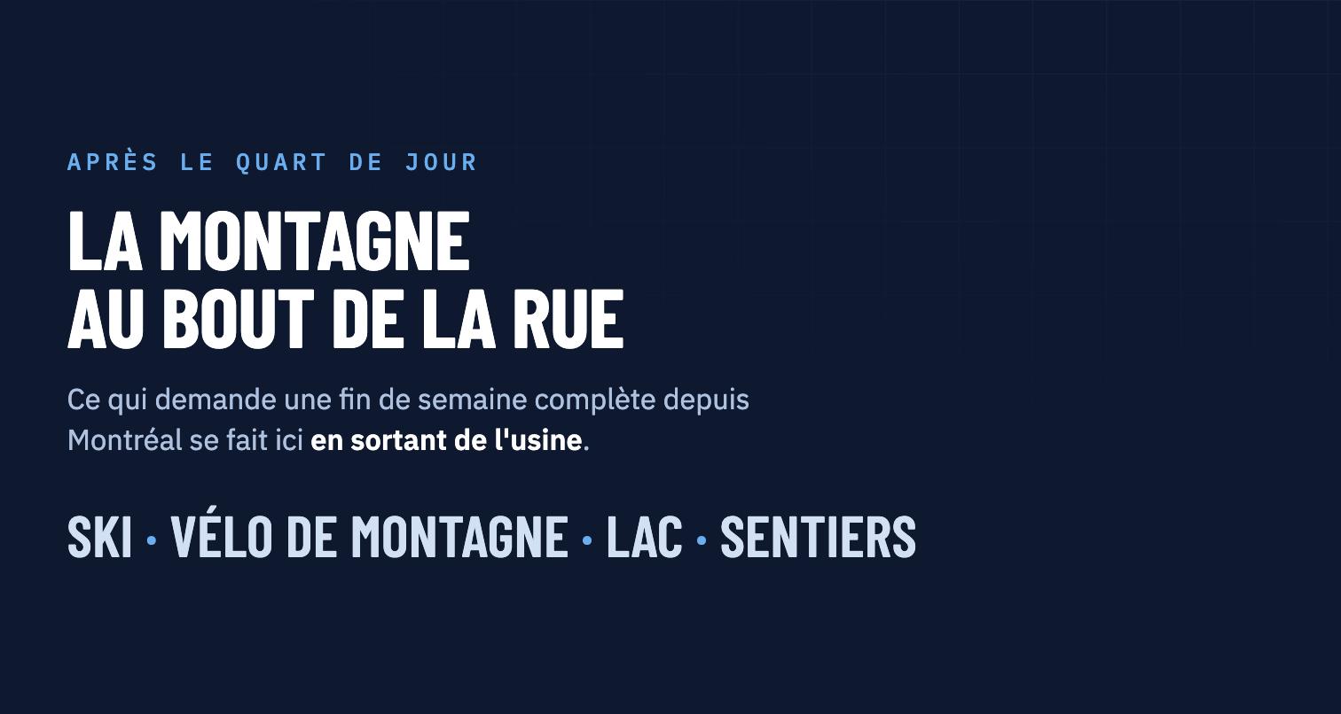 La montagne au bout de la rue : ski, vélo de montagne, lac et sentiers à Bromont