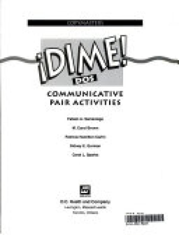 Dime DOS 1997 Commun Pair Activities BLM