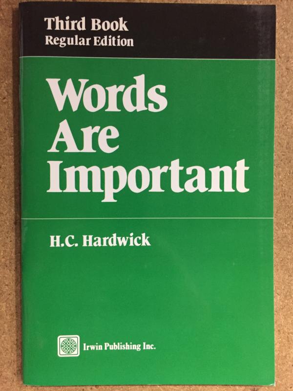 Words Are Important Third Book