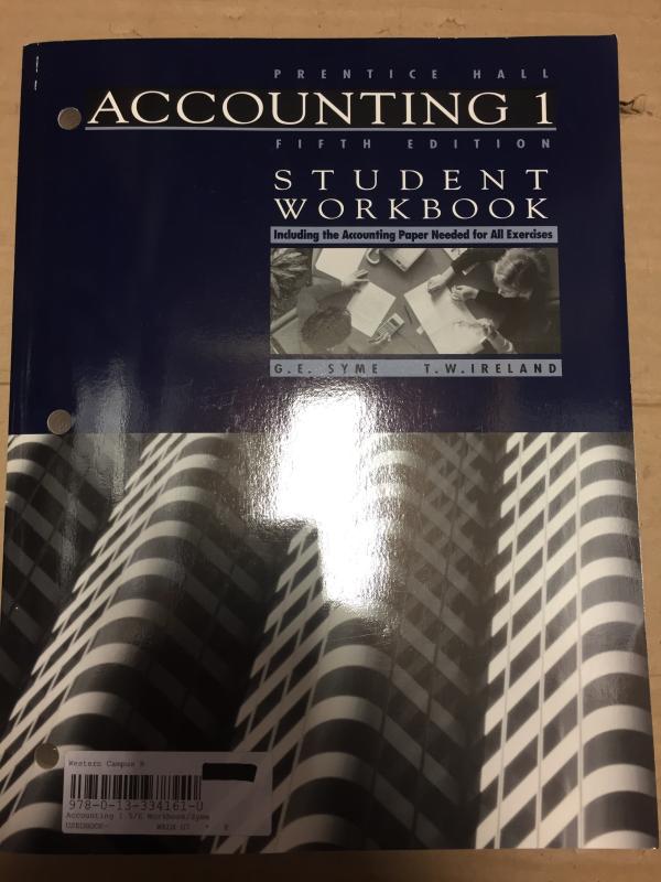 Accounting 1 5/E Workbook