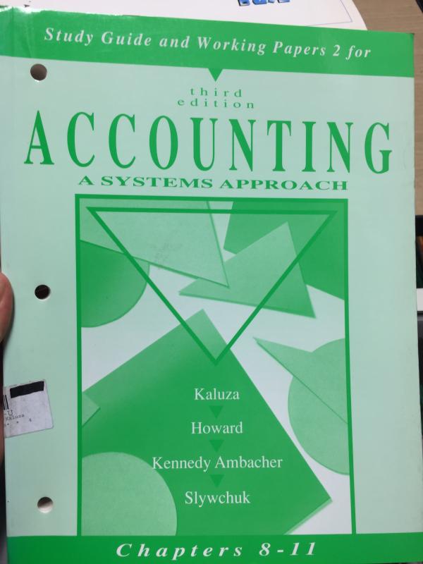Accounting Systems Approach 3/E WB C8-11