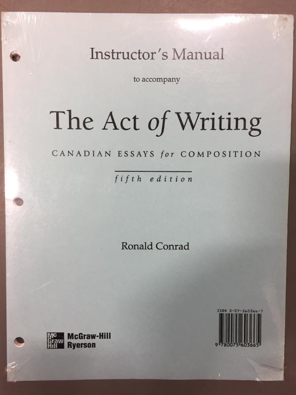 Act of Writing 5/E Te