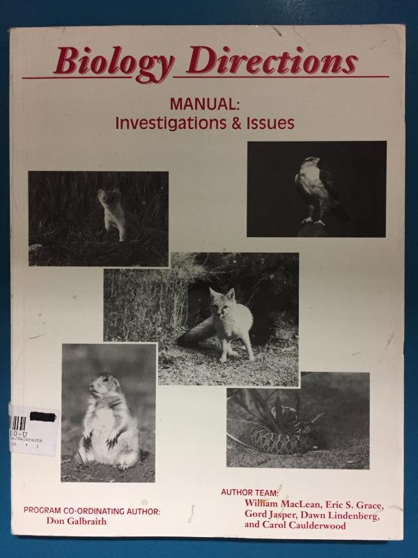 Biology Directions Lab Manual