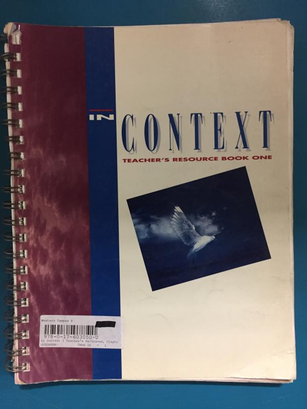 In Context 1 Teacher's Resource