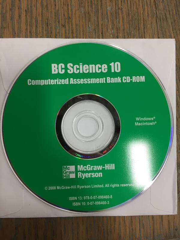 BC Science 10 Computerized Assessment Bk