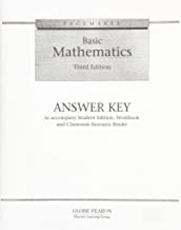 Basic Mathematics Pacemaker 3/E Answer K