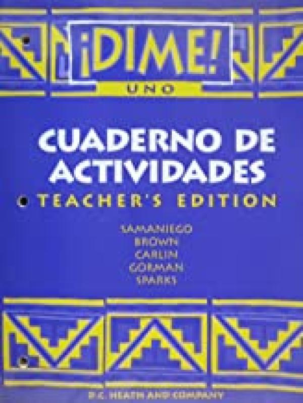 Dime Uno 1994 Cuaderno Actividades Tae