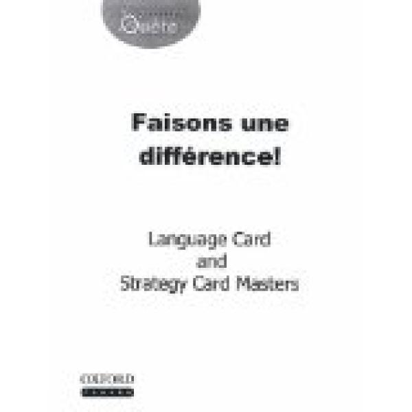 Faisons Une Difference! Language and STR