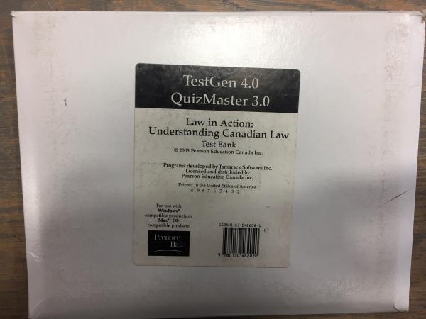 Law in Action 1/E Testbank W/CD