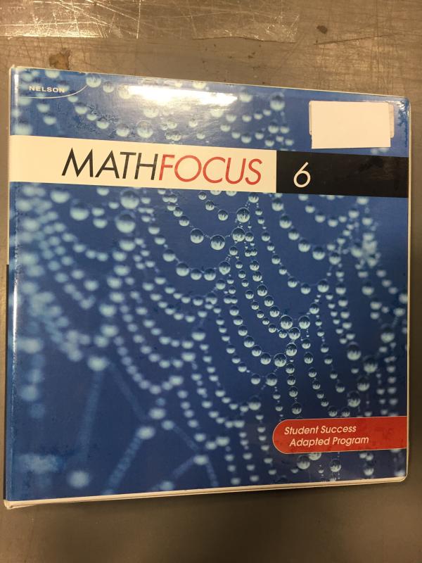 Math Focus 6 Adapted Program BLM