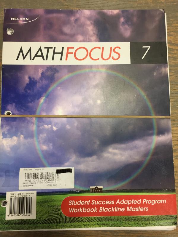 Math Focus 7 STD Success Adapted PRGMBLM