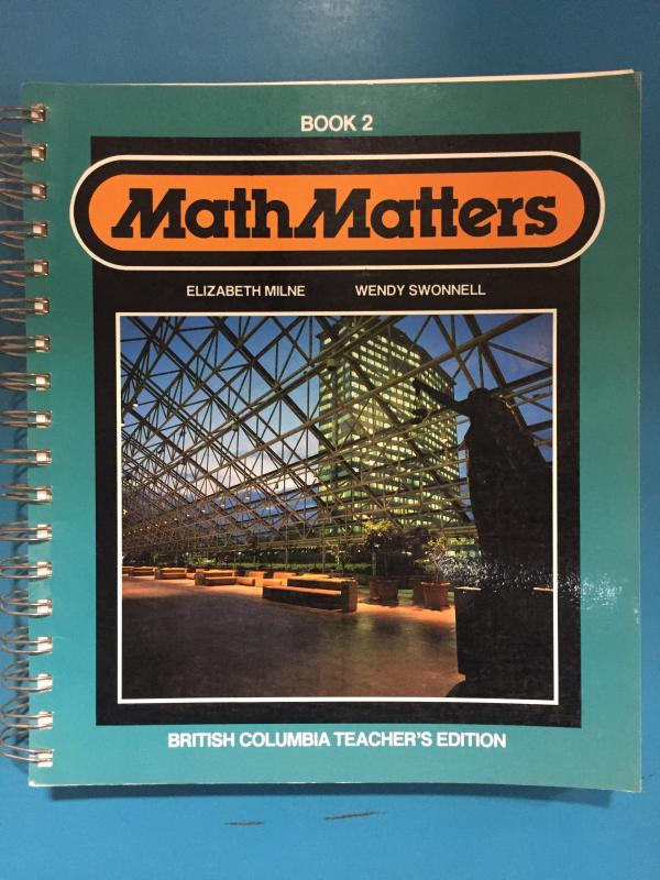Math Matters Book 2 BC/E Te