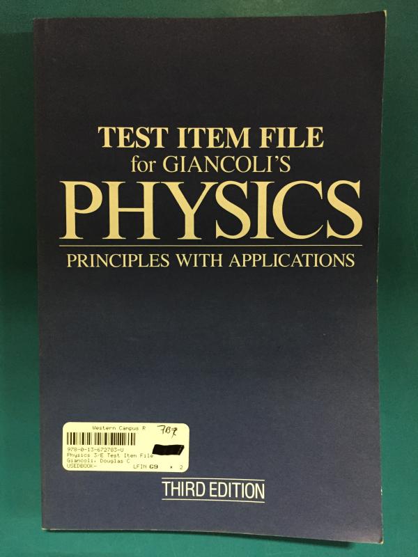 Physics 3/E Test Item File