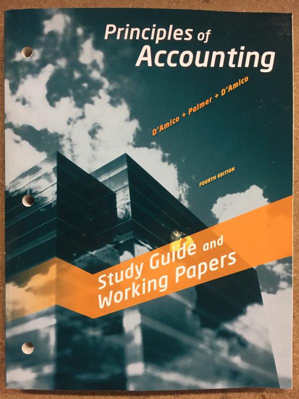 Principles of Accounting 4e Workbook