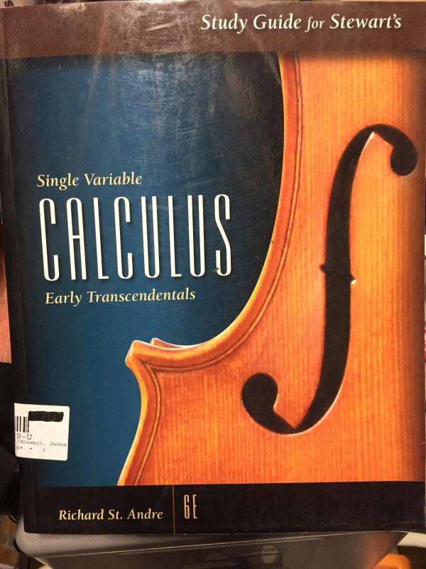 Single Variable Calculus: Early Trasn SG