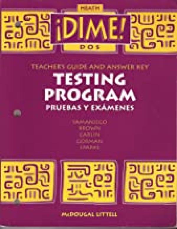 Dime DOS 1997 Testing Program Answ Key