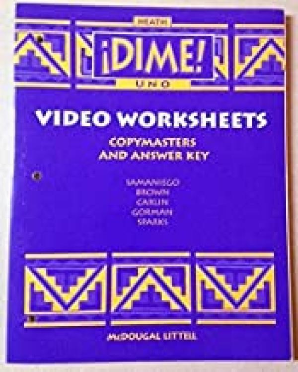 Dime Uno 1997 Video Worksheets