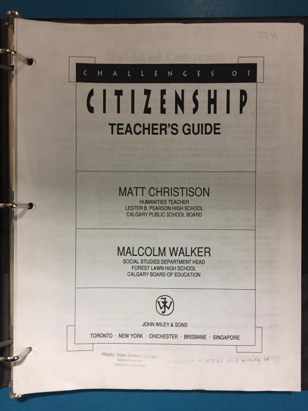 Challenges of Citizenship TG