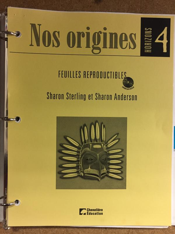 Horizons 4: Nos Origines Feuilles Reprod