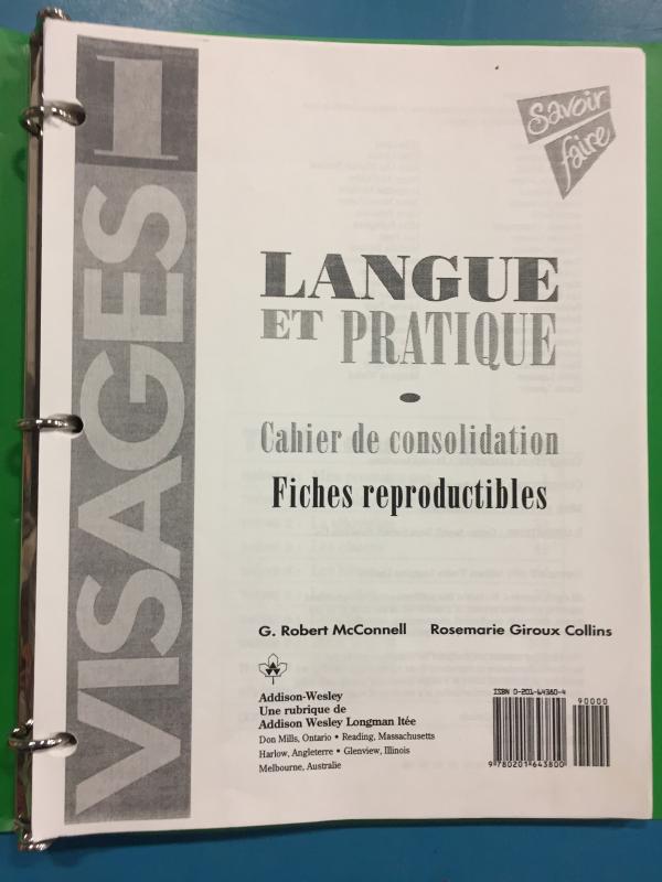 Visages 1 Langue Et Pratique BLM