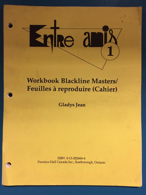 Entre Amis 1 Blackline Masters Workbook