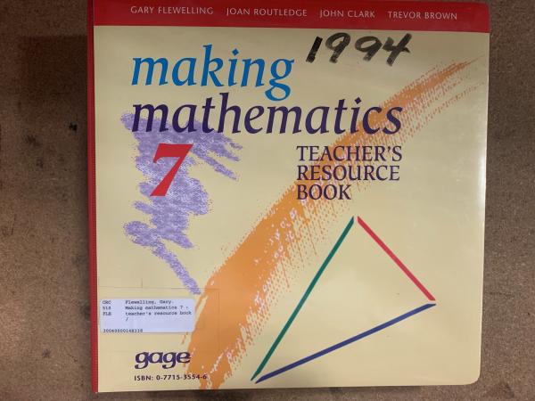 Making Mathematics 7 TRB