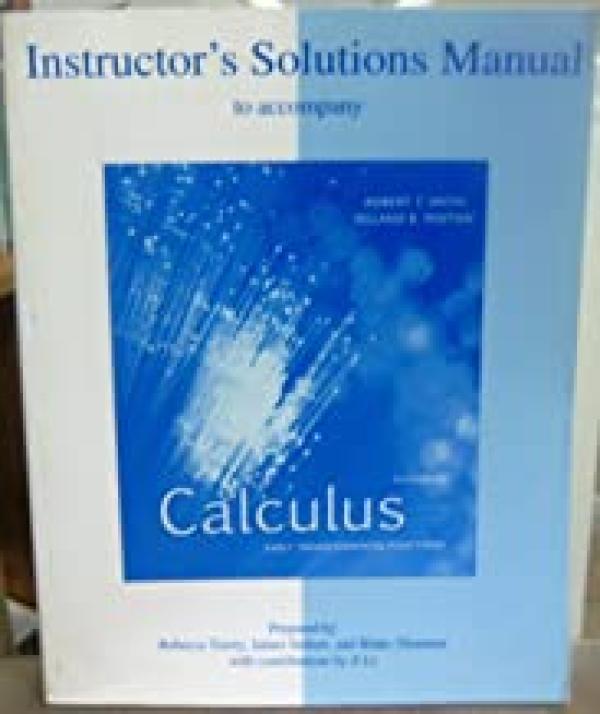 Calculus 3/E Instructor Solutions Manual