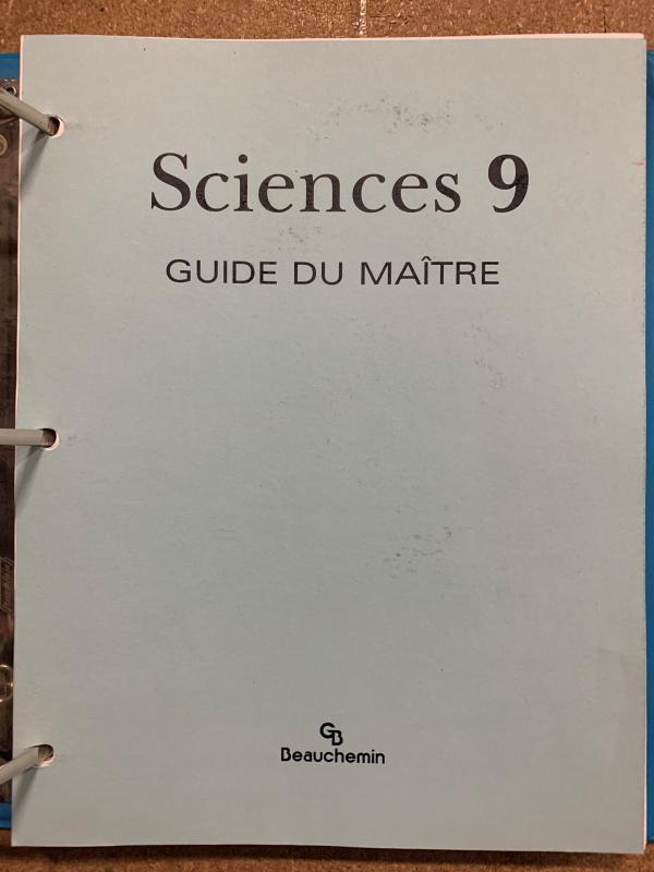Sciences 9 French/E Guide Du Maitre