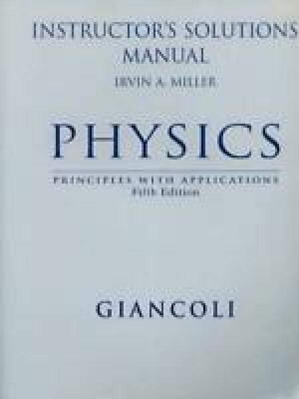 Physics 5/Ed Teacher's Solution Manual