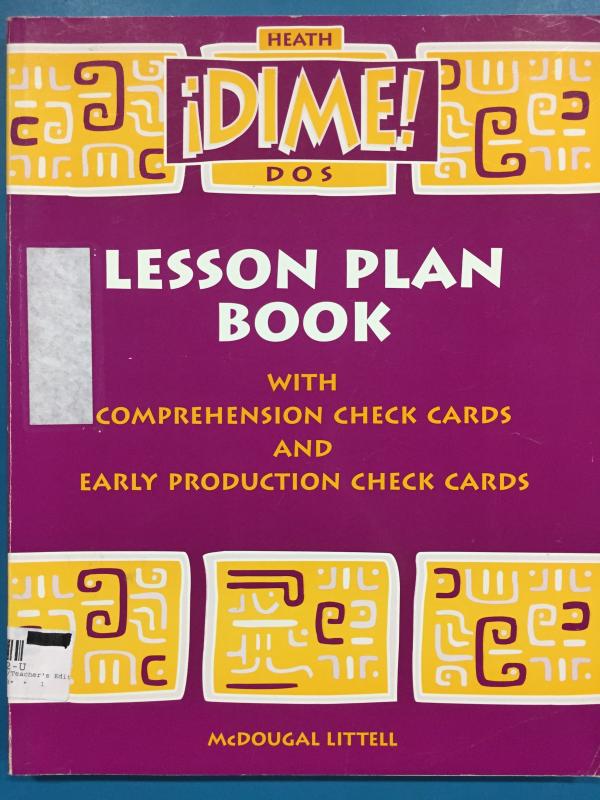 Dime DOS Lesson Plan Book