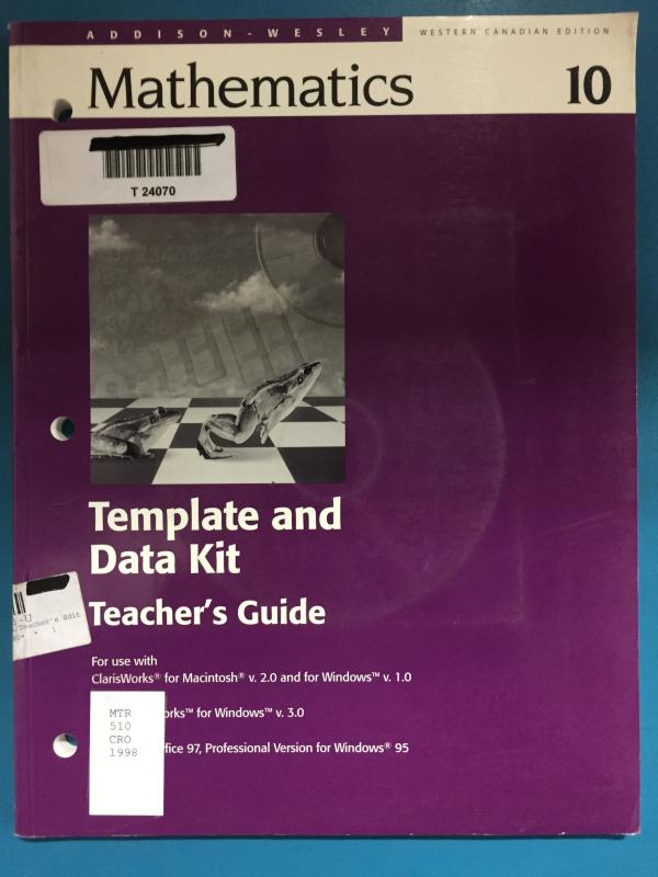 Aw Math 10 WCE Template & Data Kit CD-Ro