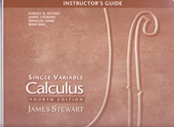 Single Variable Calculus 4/Ed Inst Guide