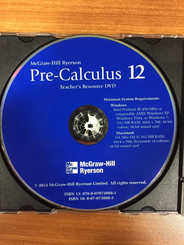 Precalculus 12 Teacher's Resource DVD