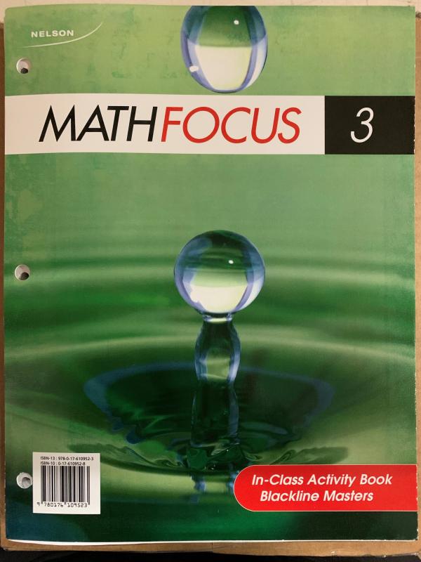 Math Focus 3 in-Class Activity Book BLM