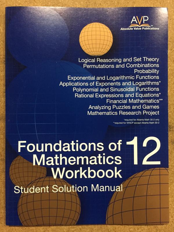 Foundations of Math 12 WRKBK St. Solmanu