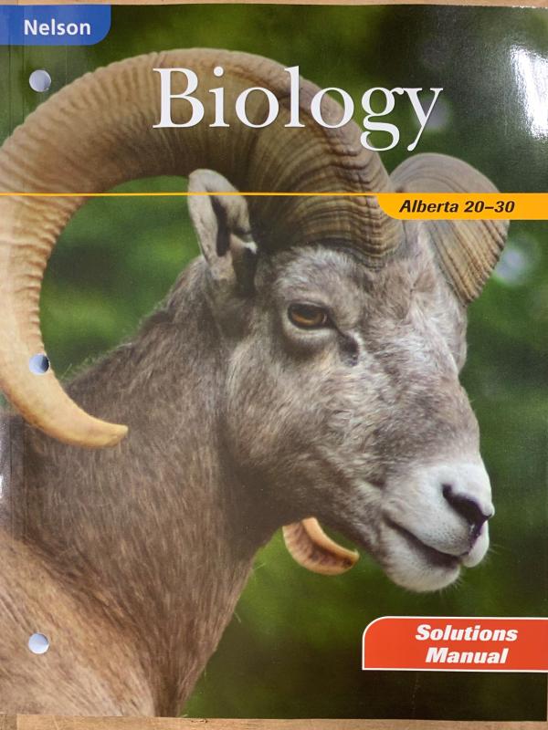Nelson Biology Alberta Ed 20/30 Sol Manu