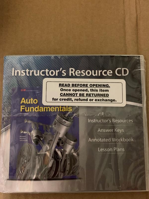 Auto Fundamentals Instructor's Resource
