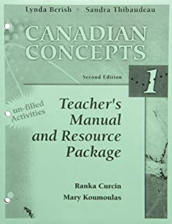 Canadian Concepts 1 Teacher's Manual
