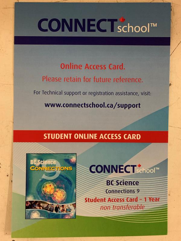 BC Science 9 Connections 1 Yr Access C