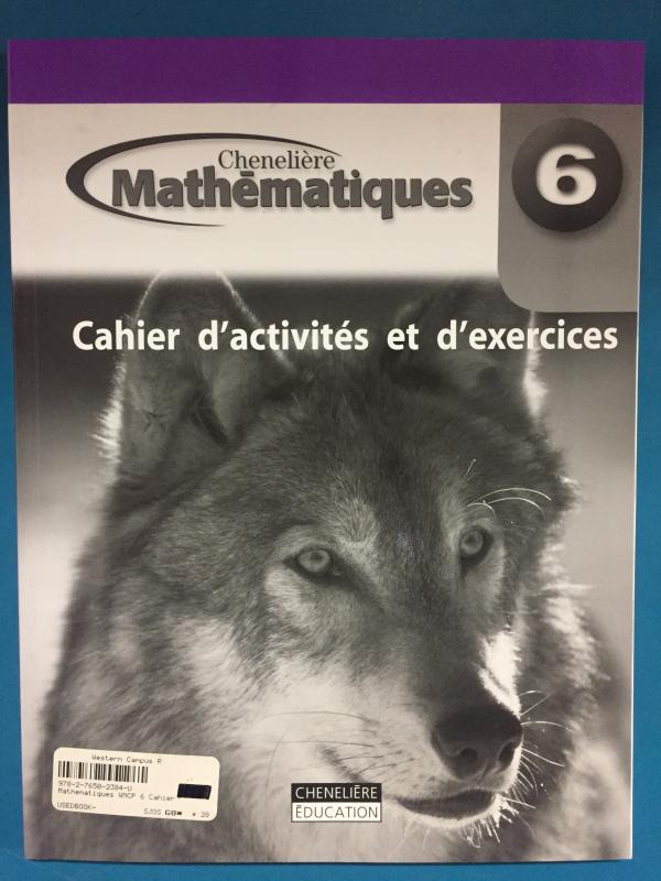 Mathematiques 6 WNCP Cahier