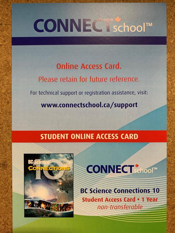 BC Science 10 Connections Online Access