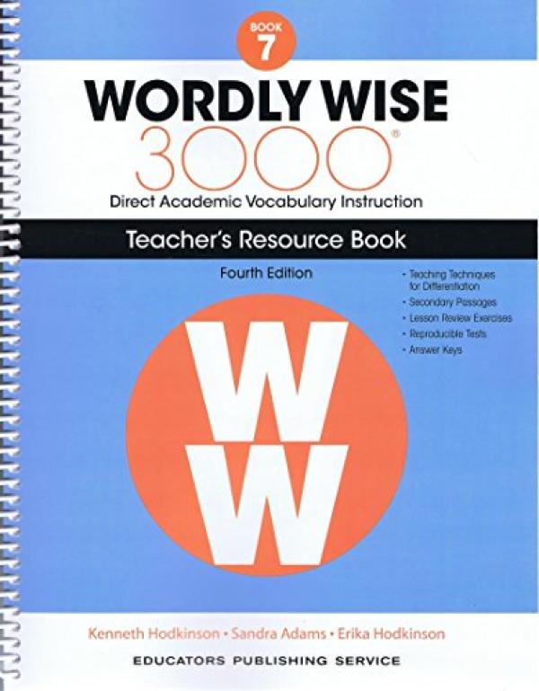 Wordly Wise 3000 4/E Book 7 Teacher's Ed