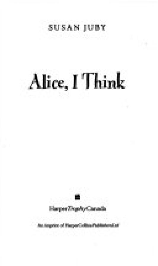 Alice, I Think