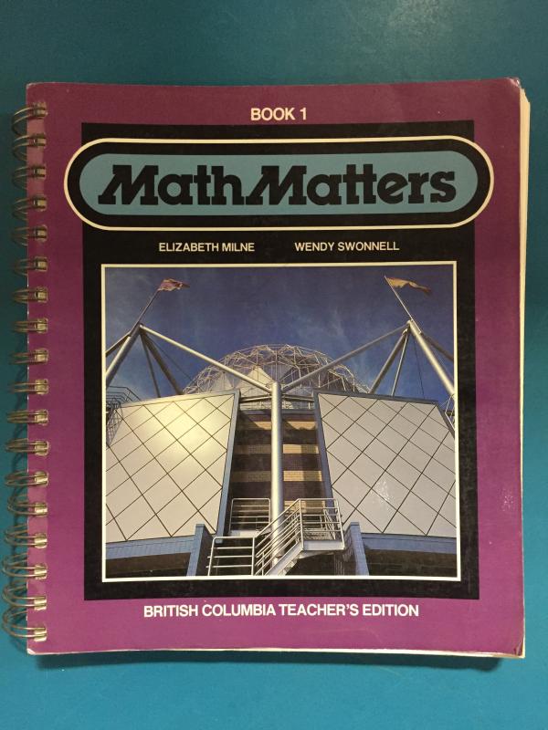 Math Matters Book 1 Te