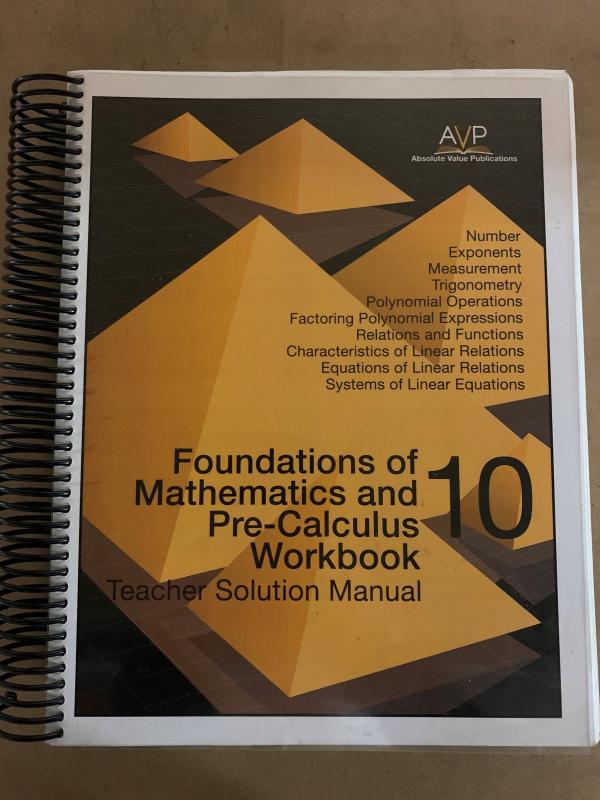 Foundations of Math and Precalc 10 WRKBK