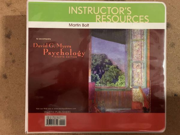 Psychology 8/E Instructor's Resources