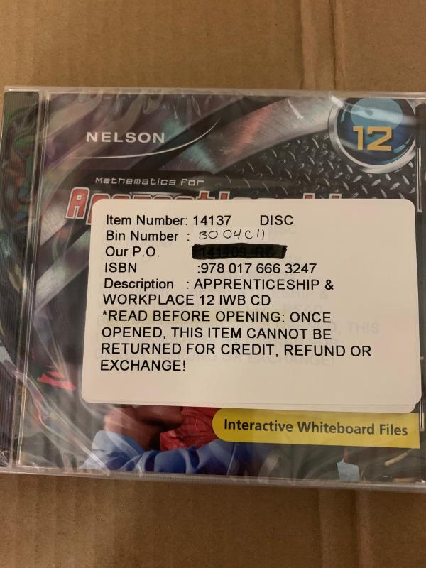 Apprenticeship & Work Math 12 Iwb CD