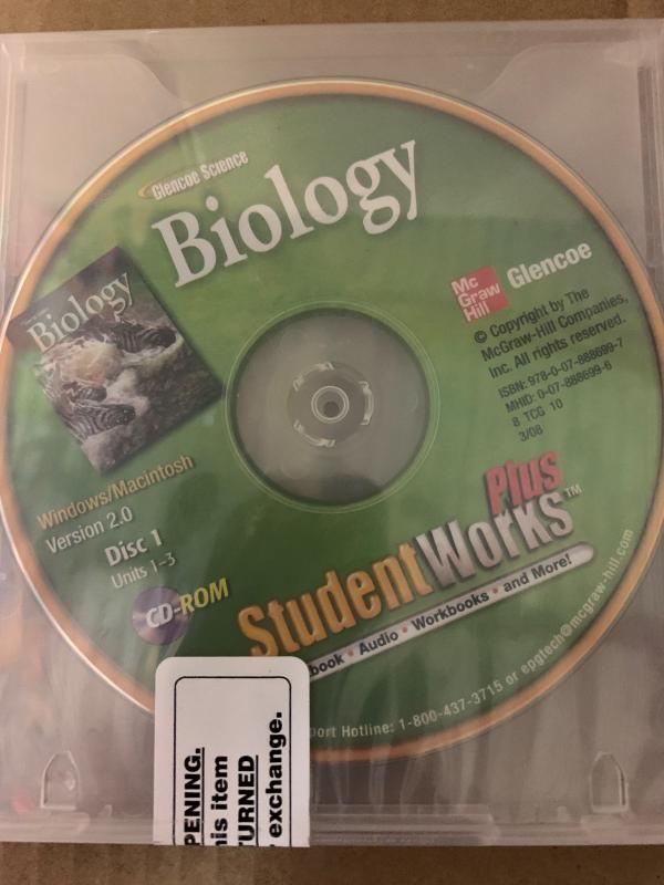 Glencoe Biology 2009 Studentworks CD-Rom